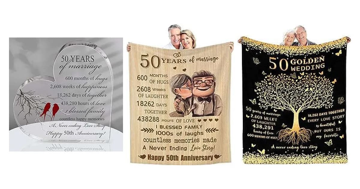 Imagen que representa la página del producto Regalos Para 50 Años De Casados dentro de la categoría celebraciones.