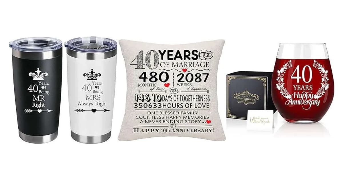 Imagen que representa la página del producto Regalos Para Pareja Que Cumple 40 Años De Casados dentro de la categoría celebraciones.