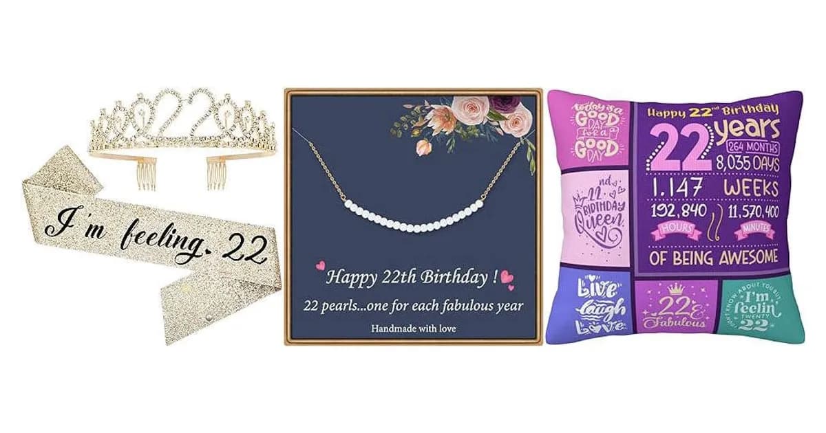 Image that represents the product page 22nd Birthday Gifts For Her inside the category celebrations.