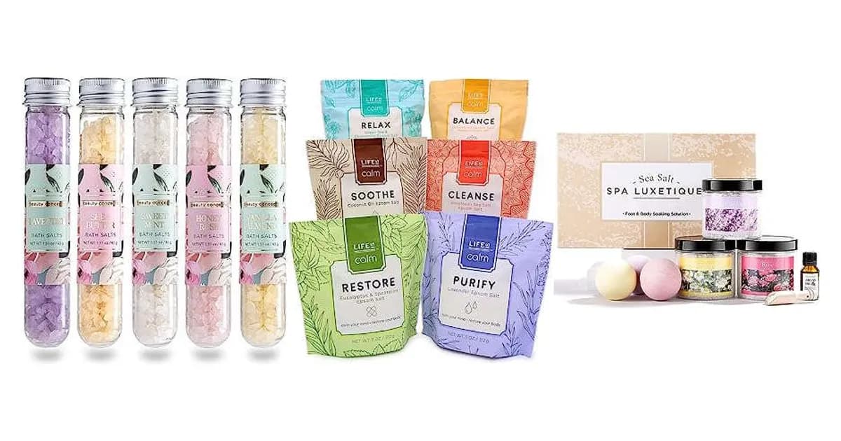 Image that represents the product page Bath Salt Gifts inside the category beauty.