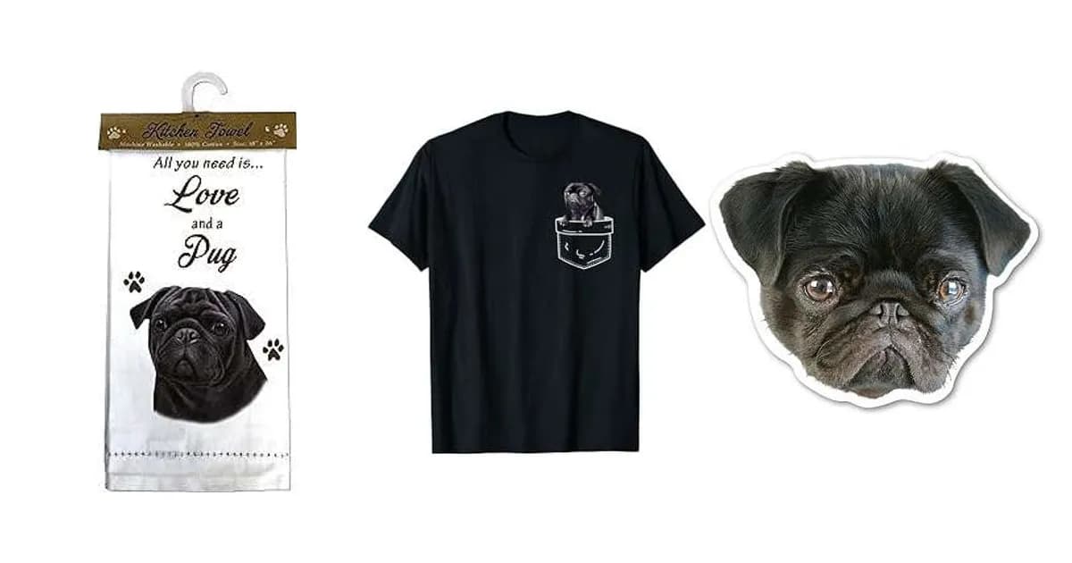 Image that represents the product page Black Pug Gifts inside the category animals.