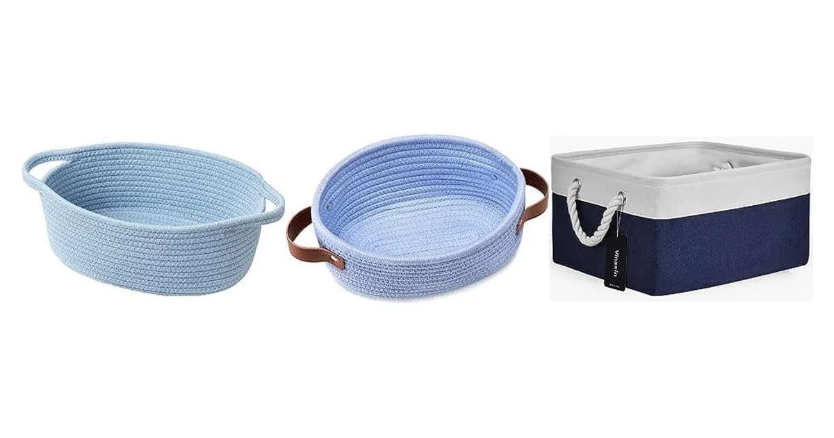 Image that represents the product page Blue Basket For Gifts inside the category celebrations.