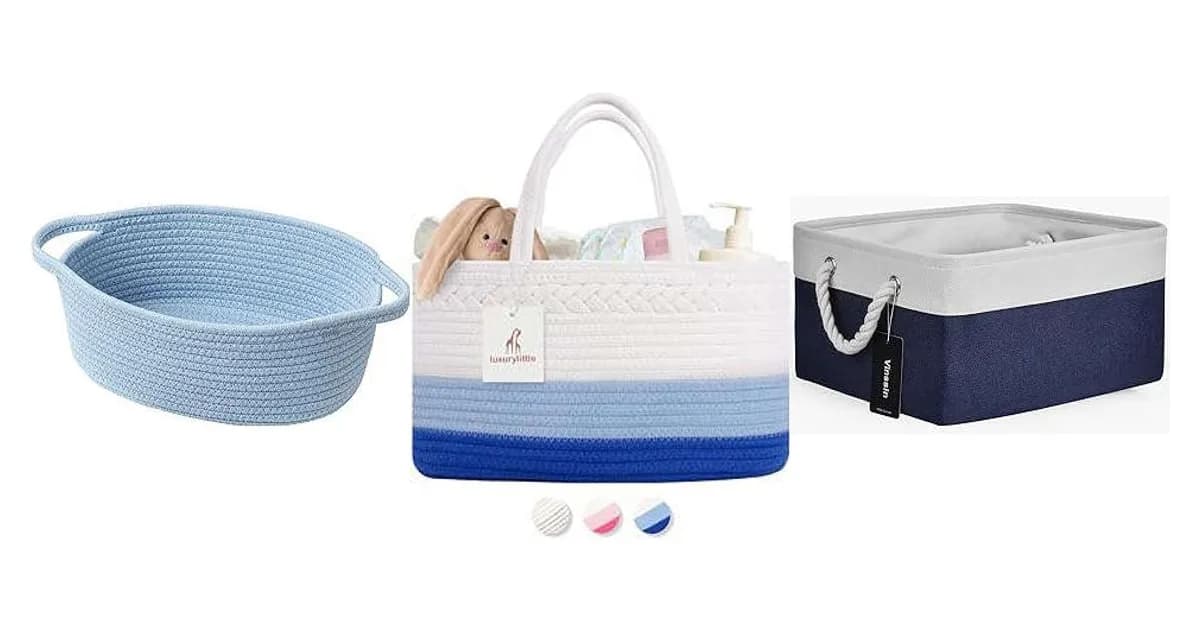 Image that represents the product page Blue Baskets For Gifts inside the category celebrations.