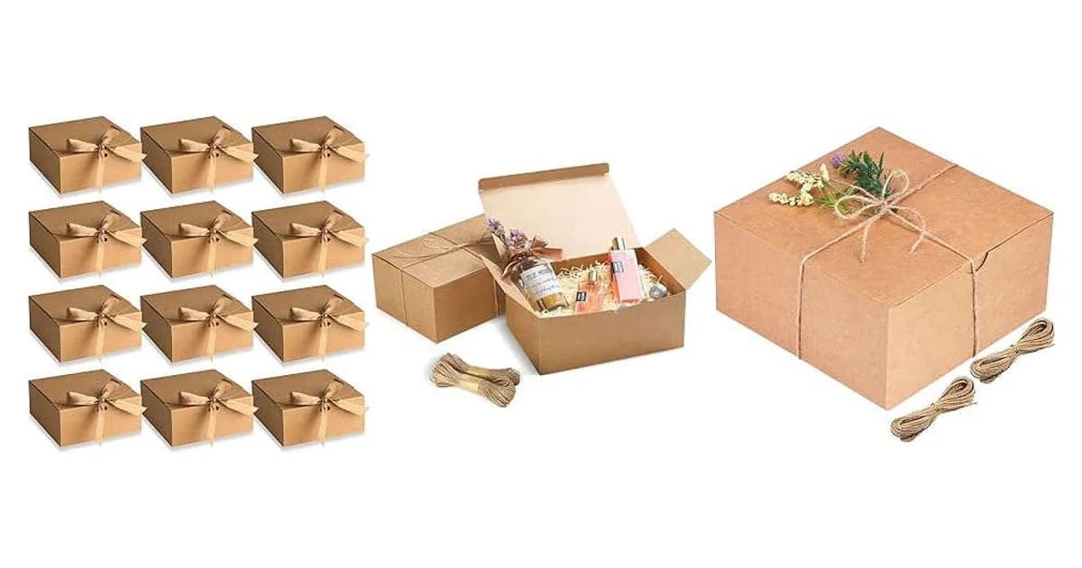 Image that represents the product page Brown Boxes For Gifts inside the category celebrations.