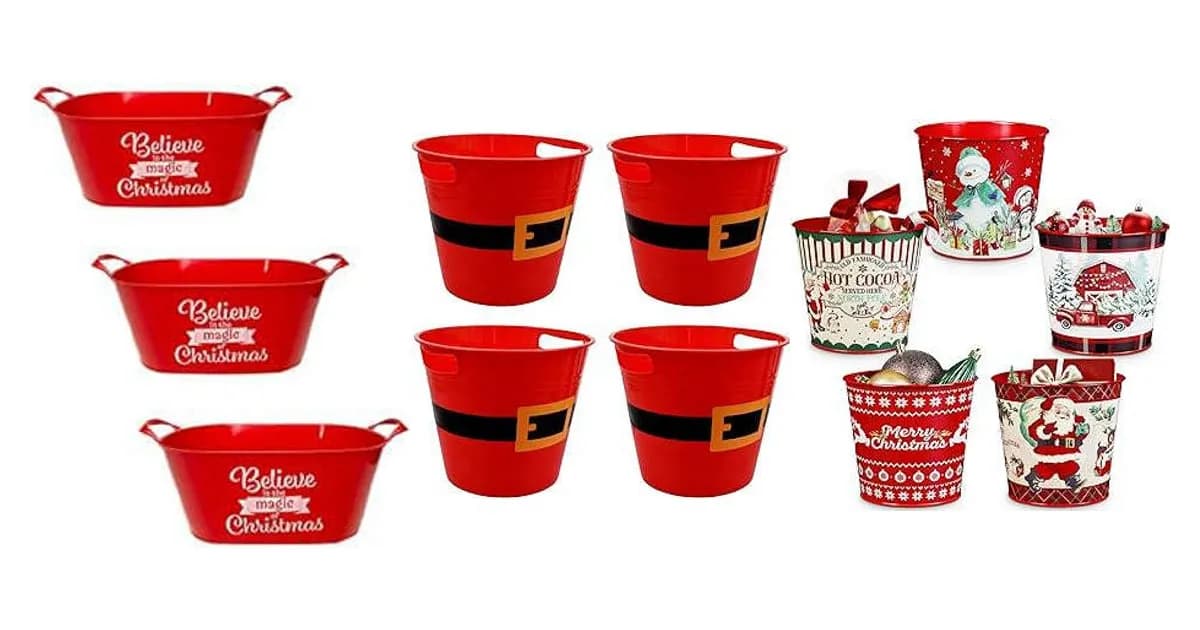 Image that represents the product page Christmas Buckets For Gifts inside the category festivities.