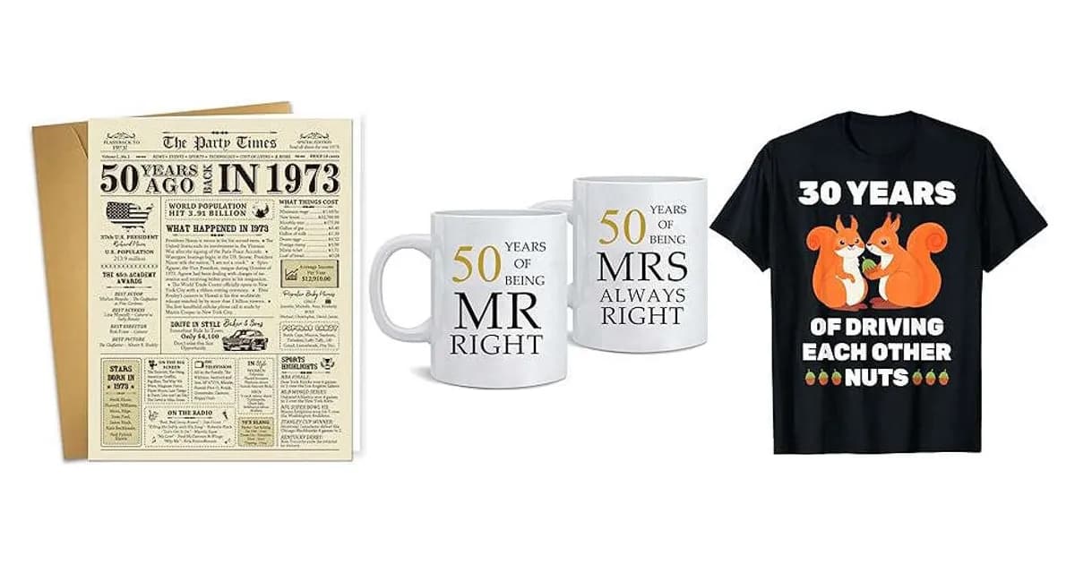 Image that represents the product page Funny 50th Anniversary Gifts inside the category celebrations.