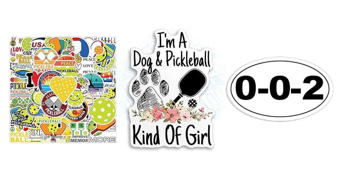 Image that represents the product page Funny Pickleball Gifts Sticker inside the category hobbies.