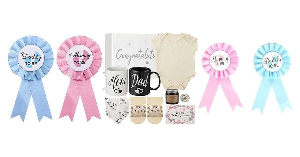 Image that represents the product page Gender Reveal Party Gifts For Parents inside the category babies.