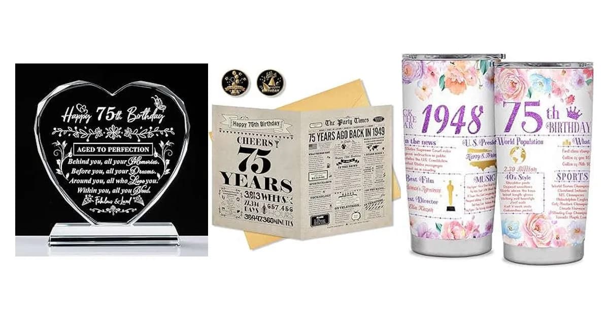 Image that represents the product page Gifts For 75th Birthday Mom inside the category celebrations.