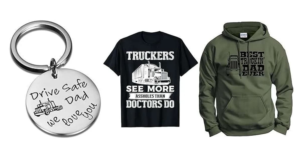 Image that represents the product page Gifts For A Truck Driver Dad inside the category professions.