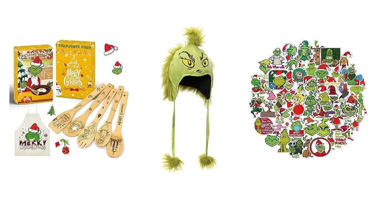 Image that represents the product page Grinch Themed Gifts inside the category festivities.