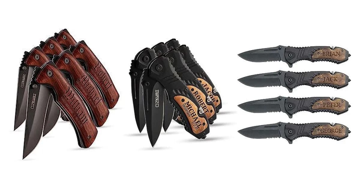 Image that represents the product page Groomsmen Knife Gifts inside the category celebrations.