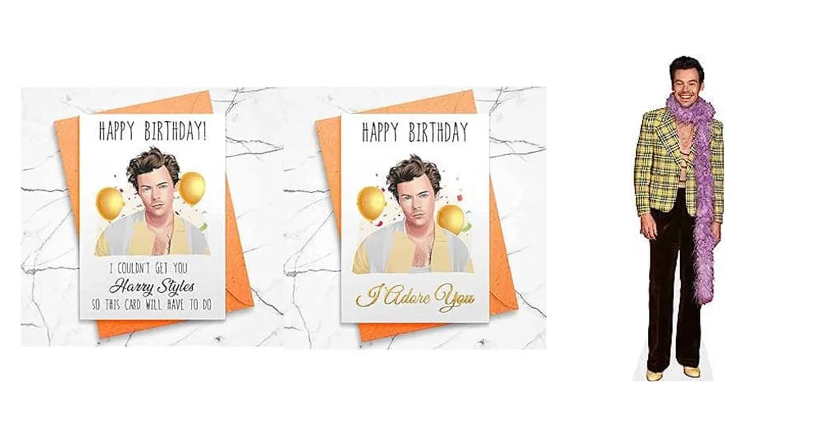 Image that represents the product page Harry Styles Birthday Gifts inside the category celebrations.