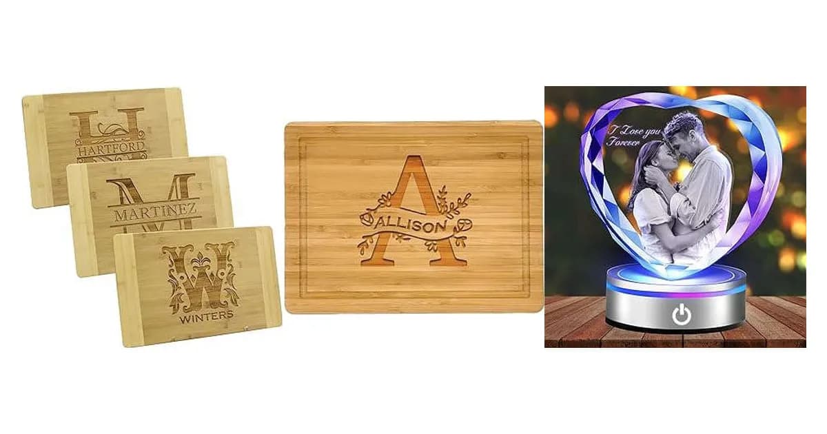 Image that represents the product page Laser Engraved Wedding Gifts inside the category celebrations.