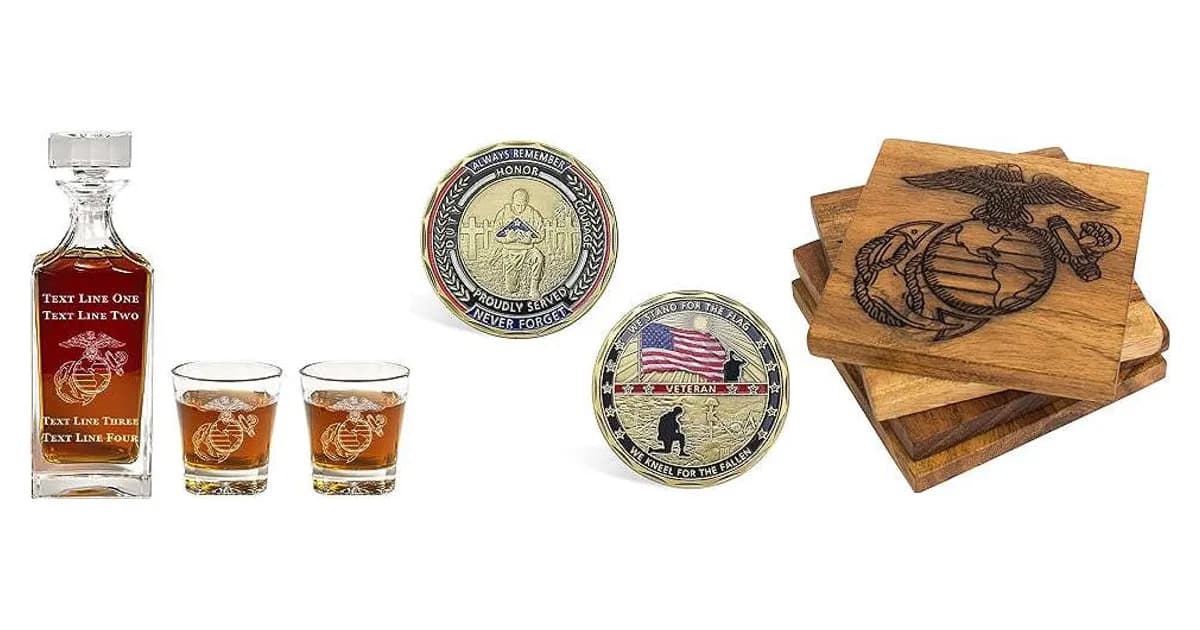 Image that represents the product page Marine Corps Retirement Gifts inside the category celebrations.