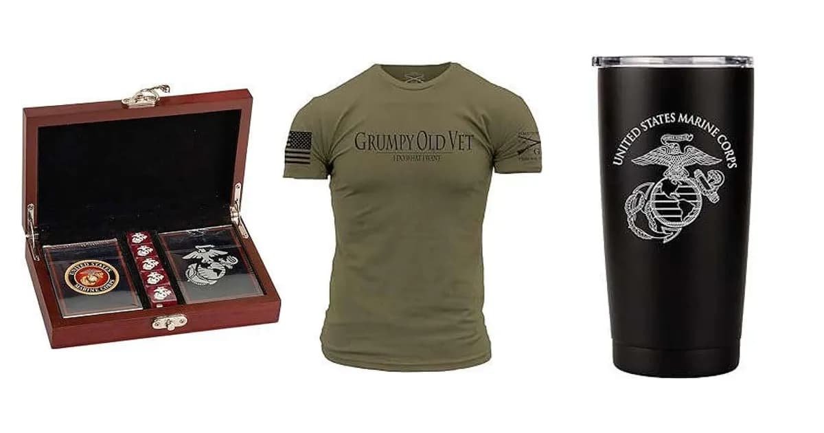Image that represents the product page Marine Veteran Gifts inside the category professions.