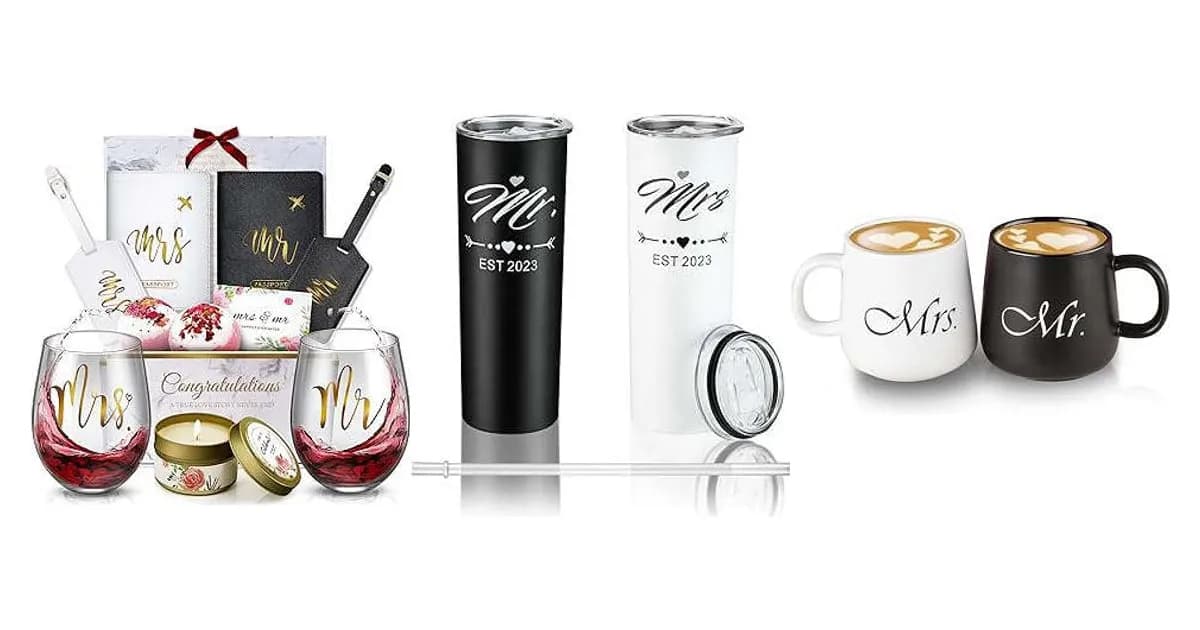 Image that represents the product page Mr And Mrs Wedding Gifts inside the category celebrations.