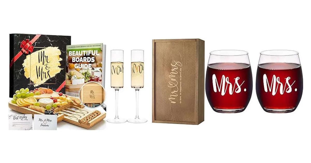 Image that represents the product page Mrs And Mrs Engagement Gifts inside the category celebrations.