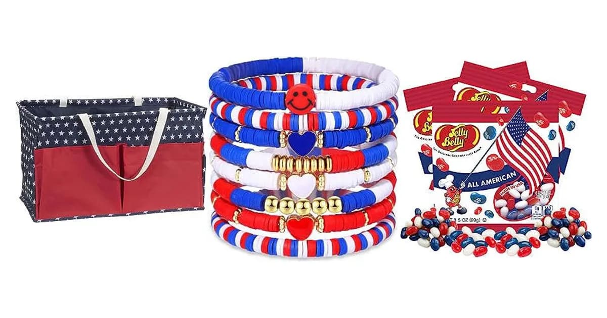 Image that represents the product page Red White And Blue Gifts inside the category celebrations.