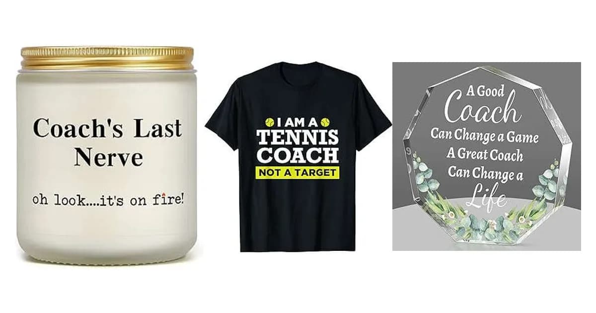 Image that represents the product page Tennis Coach Gifts inside the category professions.