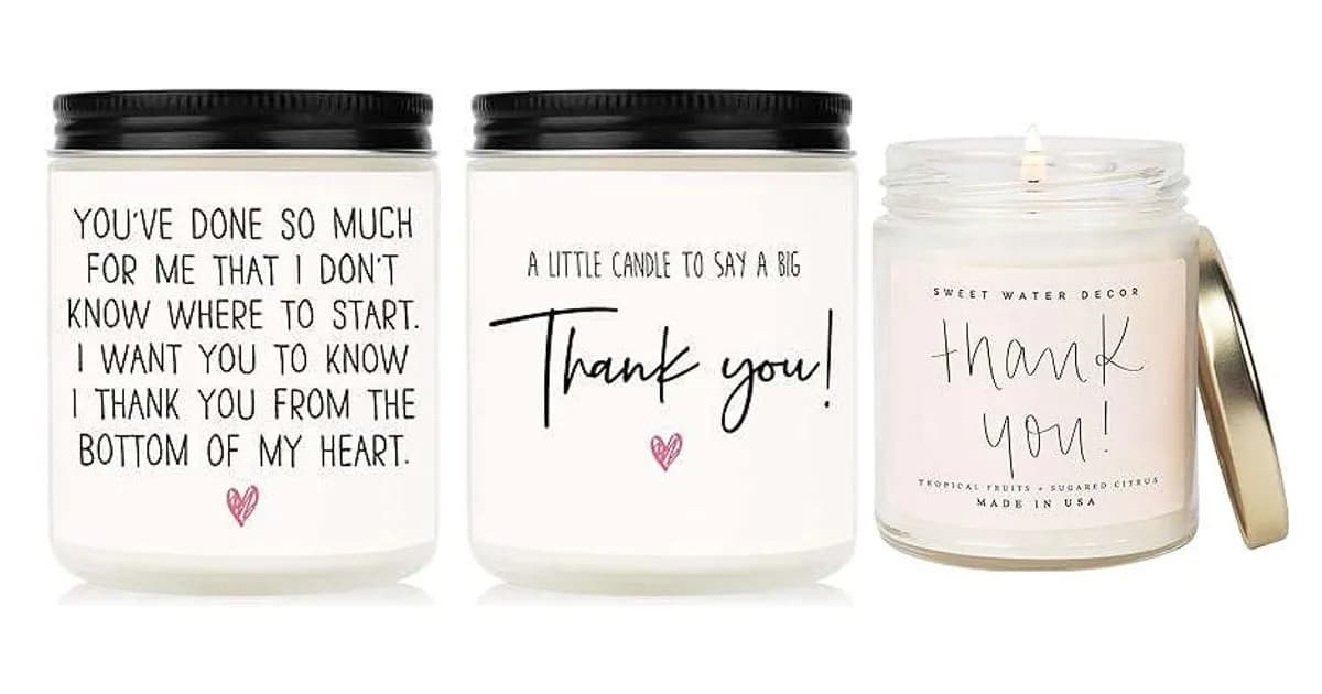 Image that represents the product page Thank You Candle Gifts inside the category celebrations.