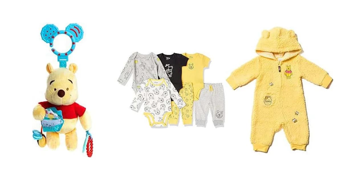 Image that represents the product page Winnie The Pooh Baby Shower Gifts inside the category babies.