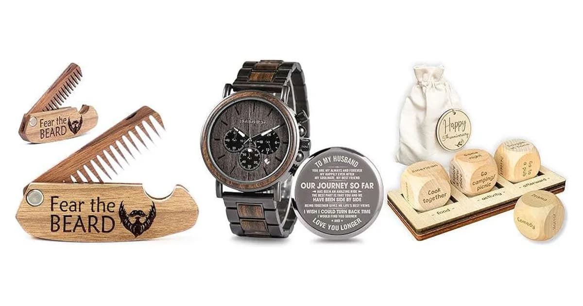 Image that represents the product page Wooden Anniversary Gifts For Him inside the category celebrations.