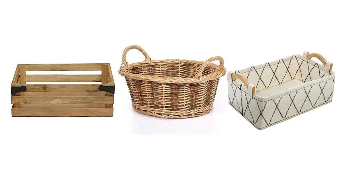 Image that represents the product page Wooden Basket For Gifts inside the category celebrations.
