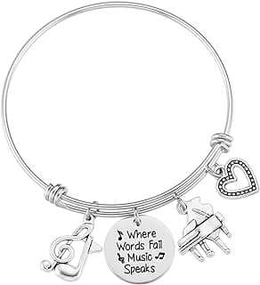 Image of Music Note Charm Bracelet by the company Ahaeth Jewelry.