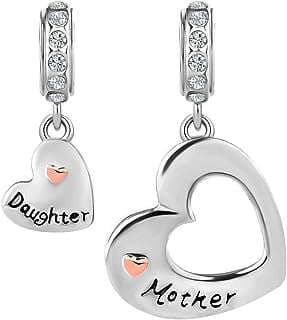 Image of Mother-Daughter Heart Charm Bead by the company A.heart.