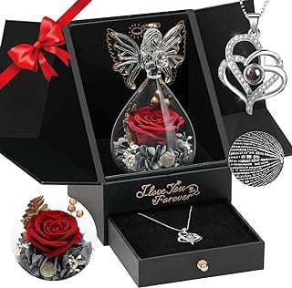 Image of Preserved Rose Necklace Figurine Set by the company AiWeiDianZi.