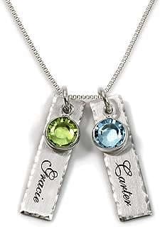 Image of Personalized Silver Charm Necklace by the company AJsCollection.