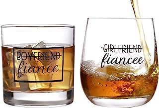Image of Couple's Wine Whiskey Glasses Set by the company Along Journey.