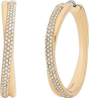 Image of Gold Pavé Crystal Hoop Earrings by the company Amazon Warehouse.