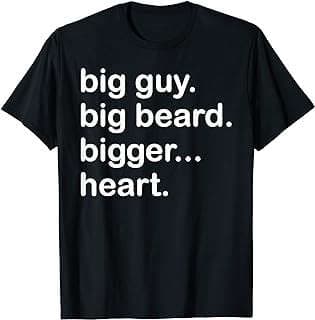 Image of Big Guy Beard Heart T-Shirt by the company Amazon.com.