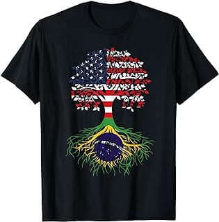 Image of Brazilian American Flag T-Shirt by the company Amazon.com.