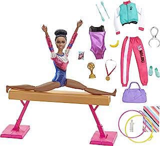 Image of Brunette Barbie Gymnastics Set by the company Amazon.com.