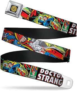 Image of Buckle-Down Seatbelt Belt - Classic DOCTOR STRANGE Comic Book Title/4-Poses - 1.0" Wide - 20-36 Inches in Length by the company Amazon.com.