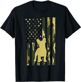Image of Camo French Bulldog Flag T-Shirt by the company Amazon.com.