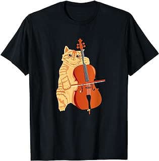 Image of Cat Cellist T-Shirt by the company Amazon.com.