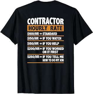 Image of Contractor Themed T-Shirt by the company Amazon.com.
