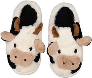 Image of Cow Cartoon Plush Slippers by the company Amazon.com.