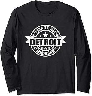 Image of Detroit Themed Long Sleeve T-shirt by the company Amazon.com.