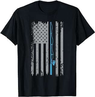 Image of Fishing Themed American Flag Shirt by the company Amazon.com.