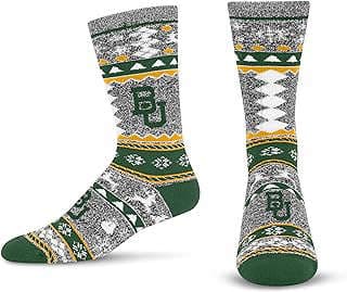 Image of For Bare Feet Ugly Holiday Sweater Crew Sock NCAA by the company Amazon.com.