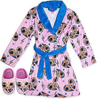 Image of Girls' Bathrobe and Slippers Set by the company Amazon.com.