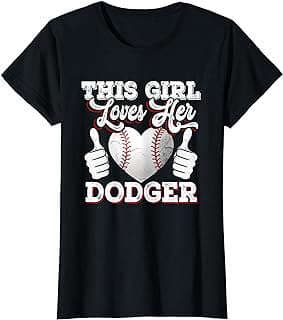 Image of Girls' Dodger Baseball T-Shirt by the company Amazon.com.