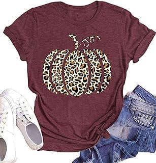 Image of Halloween Pumpkin Leopard T-Shirt by the company Amazon.com.