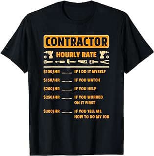 Image of Handyman Hourly Rate T-Shirt by the company Amazon.com.