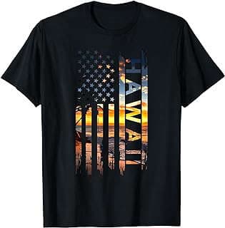 Image of Hawaiian American Flag T-Shirt by the company Amazon.com.